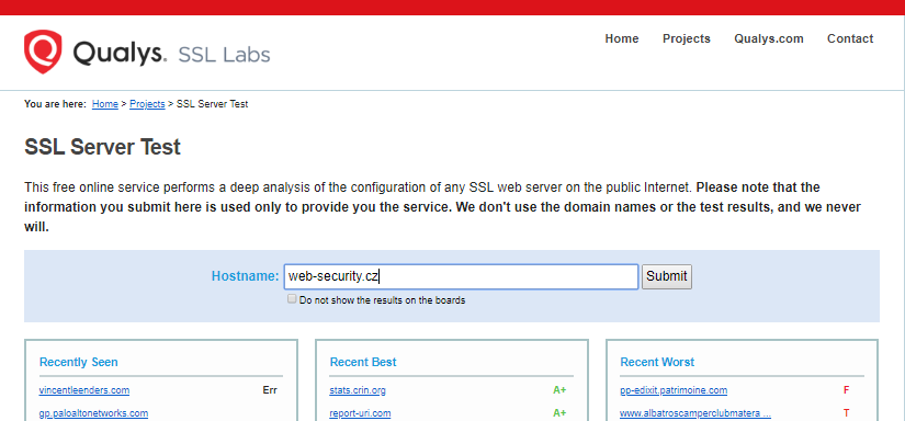 SSLlabs - SSL-Servertest